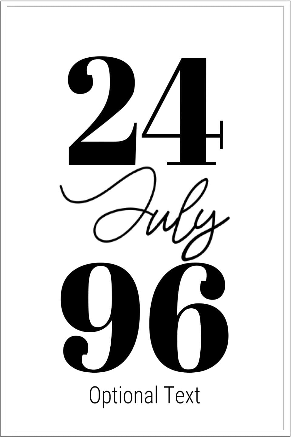 Personalised Date Framed Print